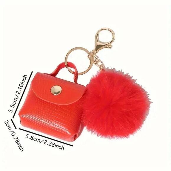 Bag Shaped Keychain In Red - Picture 5 of 5